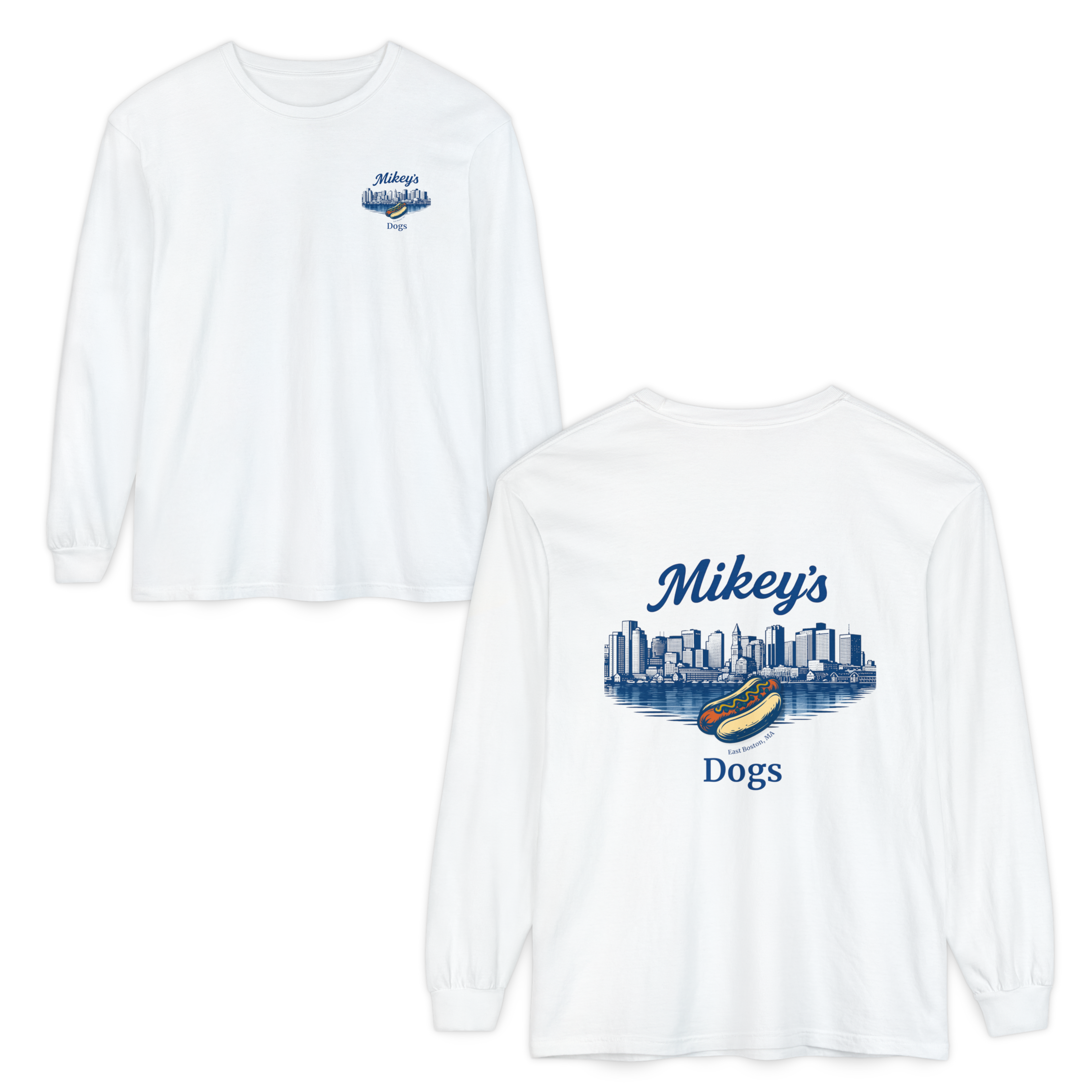 Mikey's Dogs Cityscape Long Sleeve Tee